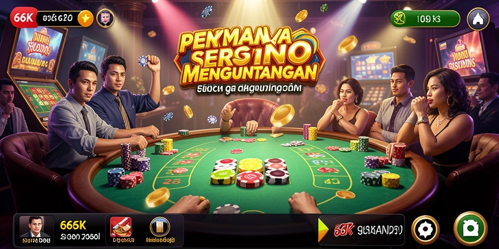 Tampilan gameplay dari aplikasi Kasino 66K yang menakjubkan.