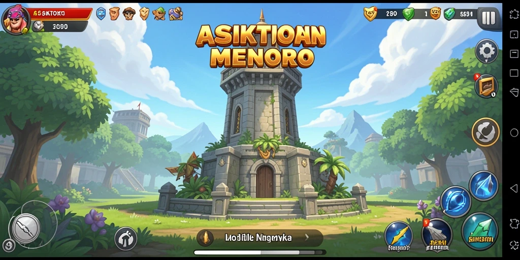 Tampilan gameplay ASIKTOTO yang seru di Tower Defense.