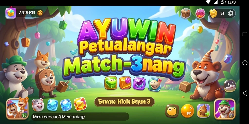 Tampilan gameplay AYUWIN yang penuh warna dan menarik perhatian.