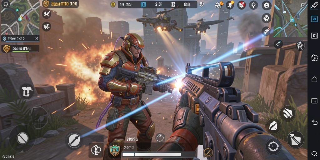 Tangkapan layar DENTOTO menampilkan aksi seru dalam game TPS.