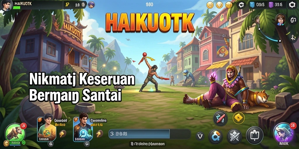 Tampilan dinamis dari gameplay HAIKUOTK yang penuh tantangan.