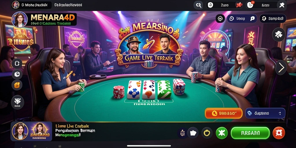 Tampilan menarik dari gameplay Live Casino di MENARA4D.
