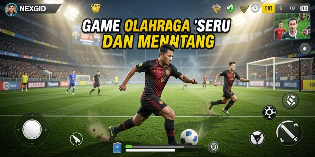 Screenshot menampilkan gameplay seru NEXGID dalam cabang olahraga.