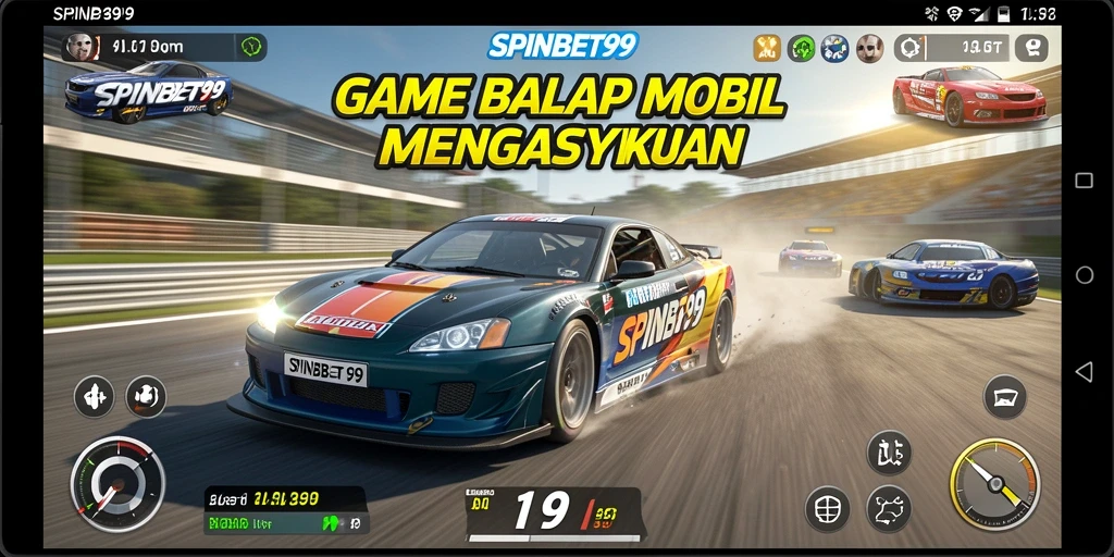 Tampilan gameplay SPINBET99 dengan balapan yang mendebarkan.