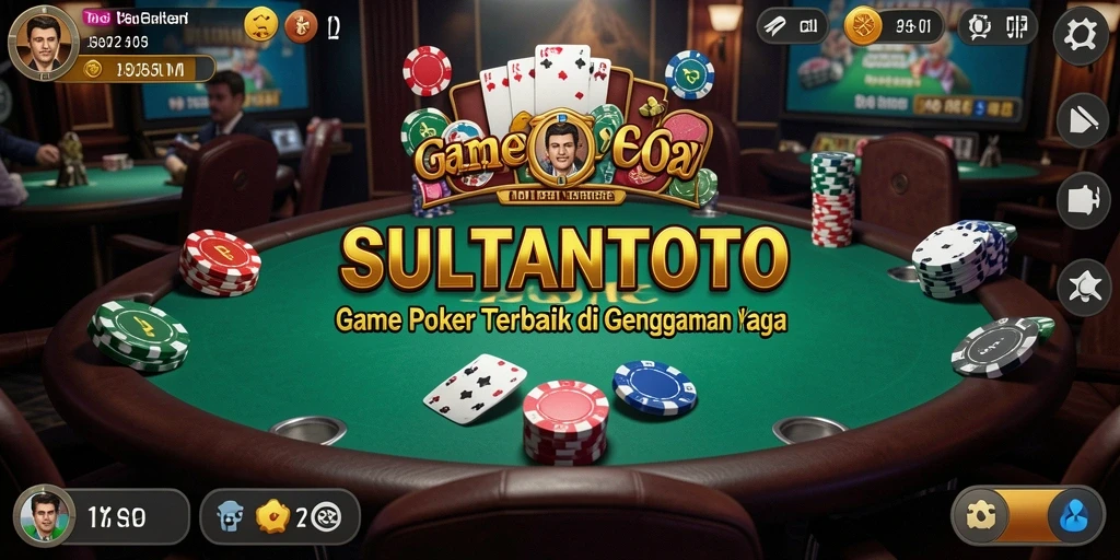 Tampilan gameplay seru dalam permainan Poker SULTANTOTO.